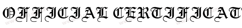 OFFICIAL CERTIFICATE字体转换